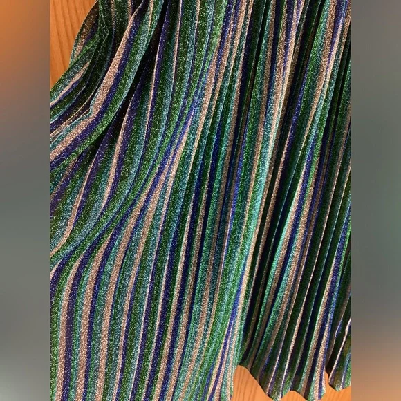 Dress the population Rosalie Metallic Stripe Strapless Cocktail Dress - Picture 5 of 16